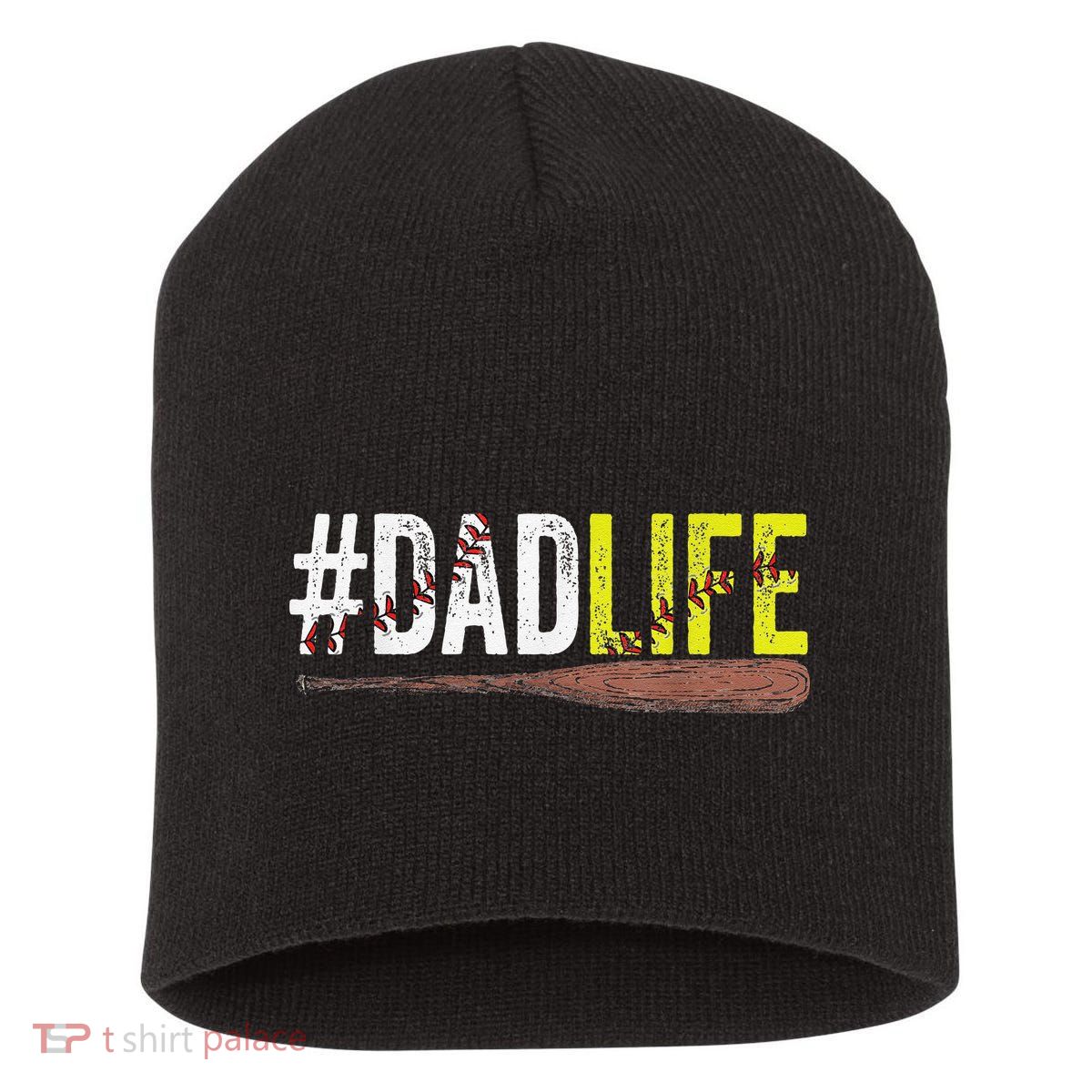 Dad of Ballers Dad of Baseball And Softball Player Short Acrylic Beanie