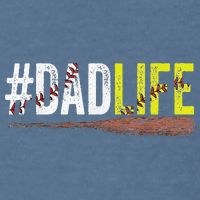 Dad of Ballers Dad of Baseball And Softball Player Garment-Dyed Sweatshirt