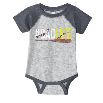 Dad of Ballers Dad of Baseball And Softball Player Infant Baby Jersey Bodysuit