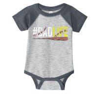 Dad of Ballers Dad of Baseball And Softball Player Infant Baby Jersey Bodysuit