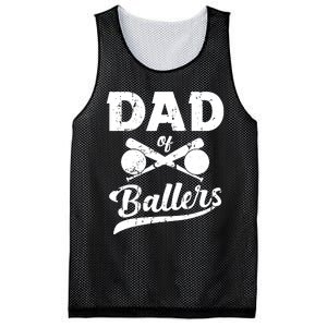 Dad Of Ballers Dad Of Baseball And Softball Player For Dad Mesh Reversible Basketball Jersey Tank