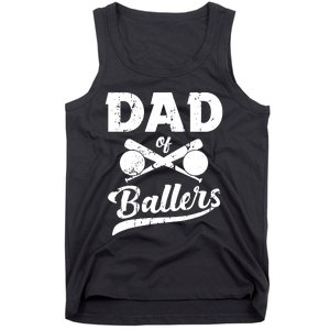 Dad Of Ballers Dad Of Baseball And Softball Player For Dad Tank Top