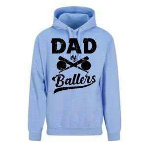 Dad Of Ballers Dad Of Baseball And Softball Player For Dad Unisex Surf Hoodie