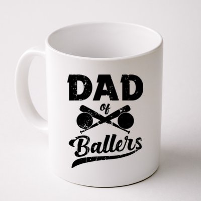 Dad Of Ballers Dad Of Baseball And Softball Player For Dad Coffee Mug