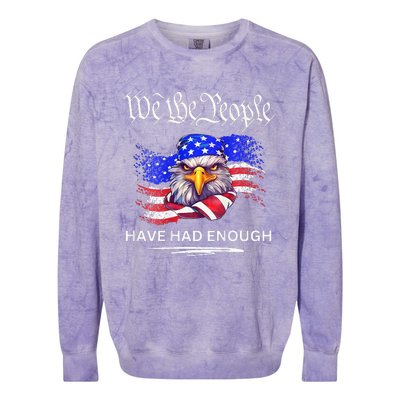 Design On Back We The People Have Had Enough Colorblast Crewneck Sweatshirt