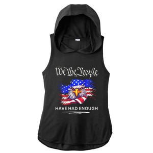 Design On Back We The People Have Had Enough Ladies PosiCharge Tri-Blend Wicking Draft Hoodie Tank