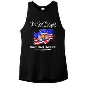 Design On Back We The People Have Had Enough Ladies PosiCharge Tri-Blend Wicking Tank