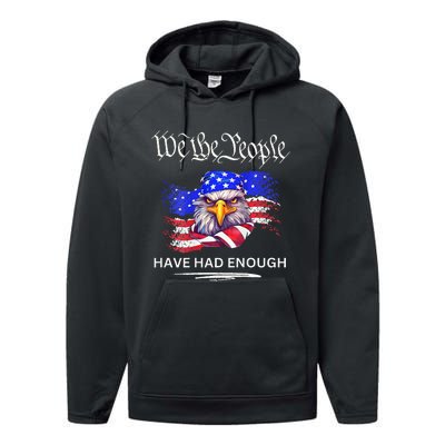 Design On Back We The People Have Had Enough Performance Fleece Hoodie