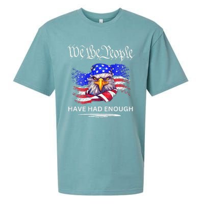 Design On Back We The People Have Had Enough Sueded Cloud Jersey T-Shirt