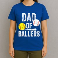 Dad Of Ballers Funny Dad Of Baseball And Softball Player Gift T-Shirt