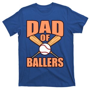 Dad Of Ballers Baseball Player Sports Lover Coach Graphic Gift T-Shirt