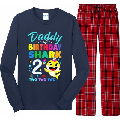 Daddy Of Birthday Shark 2nd Matching Oufit Party For Family Long Sleeve Pajama Set