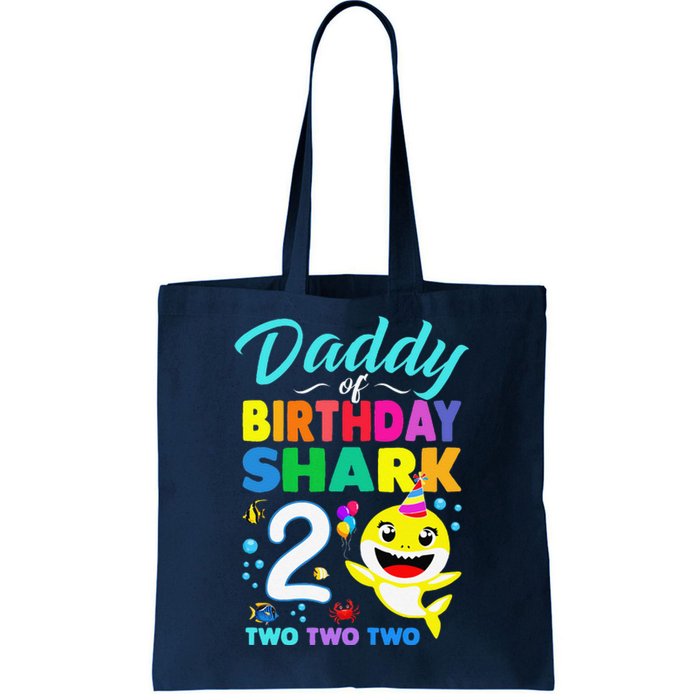 Daddy Of Birthday Shark 2nd Matching Oufit Party For Family Tote Bag