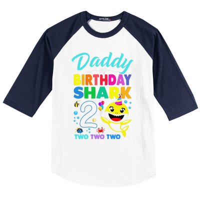 Daddy Of Birthday Shark 2nd Matching Oufit Party For Family Baseball Sleeve Shirt