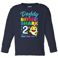 Daddy Of Birthday Shark 2nd Matching Oufit Party For Family Toddler Long Sleeve Shirt