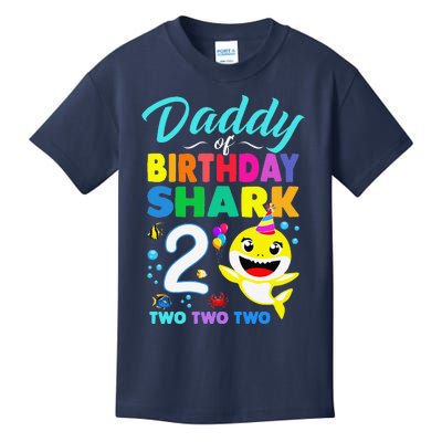 Daddy Of Birthday Shark 2nd Matching Oufit Party For Family Kids T-Shirt