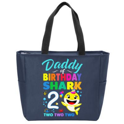 Daddy Of Birthday Shark 2nd Matching Oufit Party For Family Zip Tote Bag