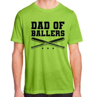 Dad Of Ballers Baseball Softball Quote For Father Coach Gift Adult ChromaSoft Performance T-Shirt