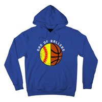 Dad Of Ballers Funny Softball Basketball Dad Gift Hoodie