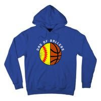 Dad Of Ballers Funny Softball Basketball Dad Gift Tall Hoodie