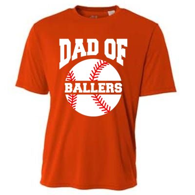 Dad Of Ballers Baseball Softball Quote For Father Coach Gift Cooling Performance Crew T-Shirt