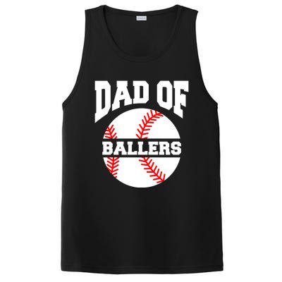 Dad Of Ballers Baseball Softball Quote For Father Coach Gift PosiCharge Competitor Tank