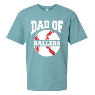 Dad Of Ballers Baseball Softball Quote For Father Coach Gift Sueded Cloud Jersey T-Shirt