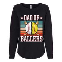 Dad Of Ballers Funny Baseball Funny Dad Softball Vintage. Womens California Wash Sweatshirt