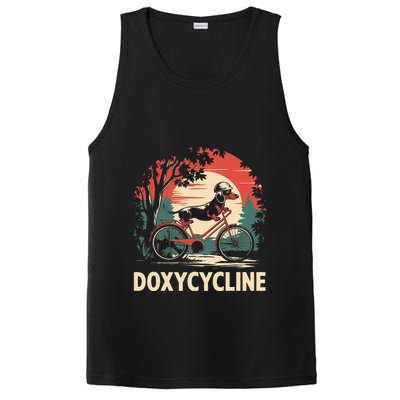 Dachshund On Bicycle Doxycycline Pharmacy Pun Dog Pharmacist PosiCharge Competitor Tank