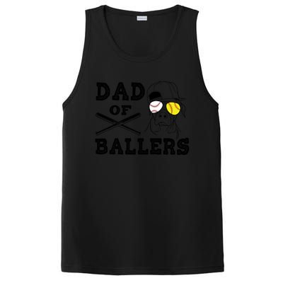 Dad Of Ballers Softball Baseball Father Gift PosiCharge Competitor Tank