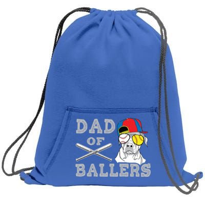 Dad Of Ballers Softball Baseball Father Gift Sweatshirt Cinch Pack Bag