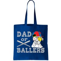 Dad Of Ballers Softball Baseball Father Gift Tote Bag