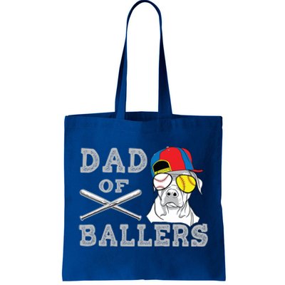 Dad Of Ballers Softball Baseball Father Gift Tote Bag