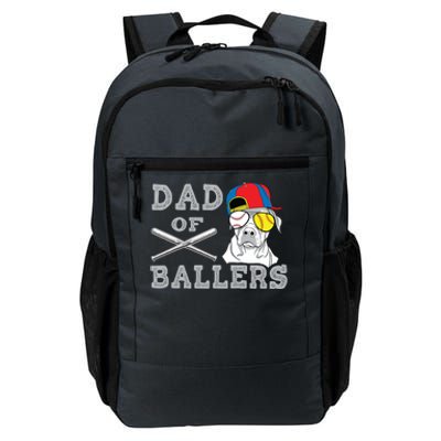 Dad Of Ballers Softball Baseball Father Gift Daily Commute Backpack