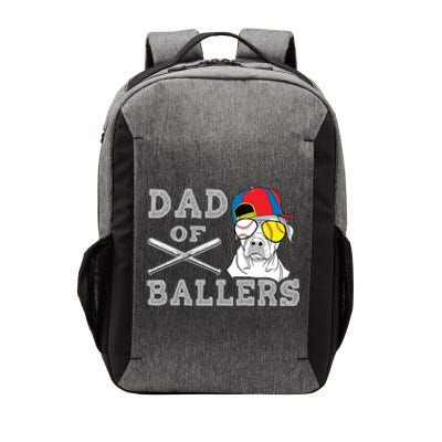 Dad Of Ballers Softball Baseball Father Gift Vector Backpack