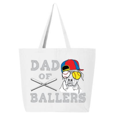 Dad Of Ballers Softball Baseball Father Gift 25L Jumbo Tote