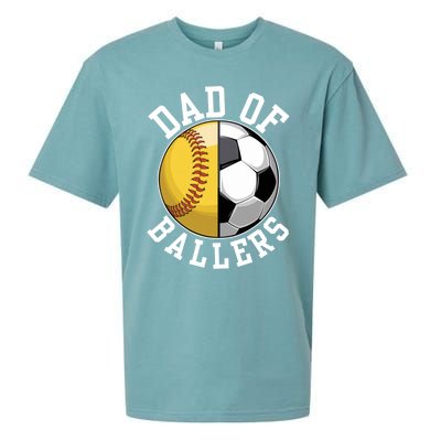 Dad Of Ballers Softball Soccer Player Game Fathers Day Great Gift Sueded Cloud Jersey T-Shirt