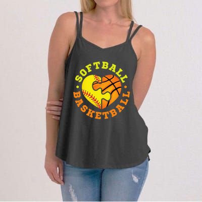 Dad of Ballers Dad of Baseball And Softball Player Women's Strappy Tank