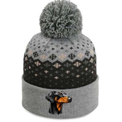 Doberman Dog The Baniff Cuffed Pom Beanie