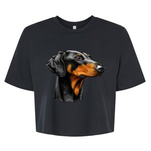 Doberman Dog Bella+Canvas Jersey Crop Tee