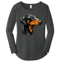 Doberman Dog Women's Perfect Tri Tunic Long Sleeve Shirt