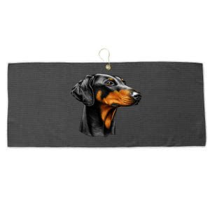 Doberman Dog Large Microfiber Waffle Golf Towel