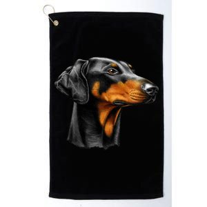 Doberman Dog Platinum Collection Golf Towel