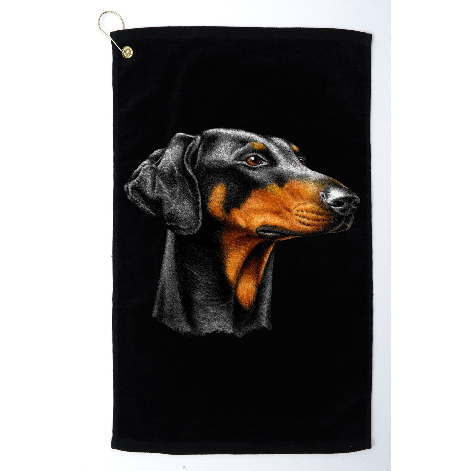 Doberman Dog Golf Towel