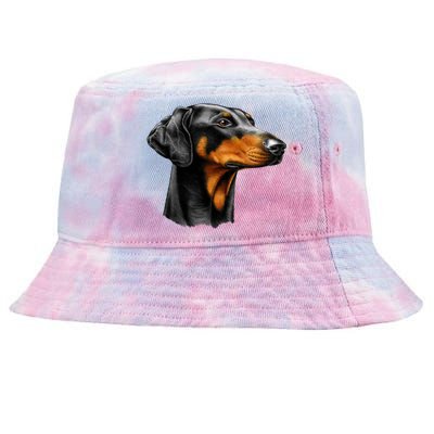 Doberman Dog Tie-Dyed Bucket Hat