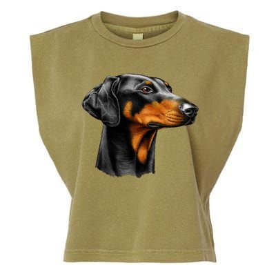 Doberman Dog Garment-Dyed Women's Muscle Tee