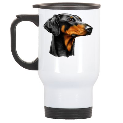 Doberman Dog Stainless Steel Travel Mug