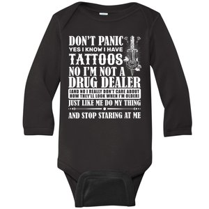 Dob't Panic I Have A Tattooed Baby Long Sleeve Bodysuit