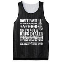Dob't Panic I Have A Tattooed Mesh Reversible Basketball Jersey Tank