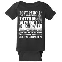 Dob't Panic I Have A Tattooed Baby Bodysuit